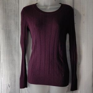Banana Republic Purple Ribbed Sweatshirt